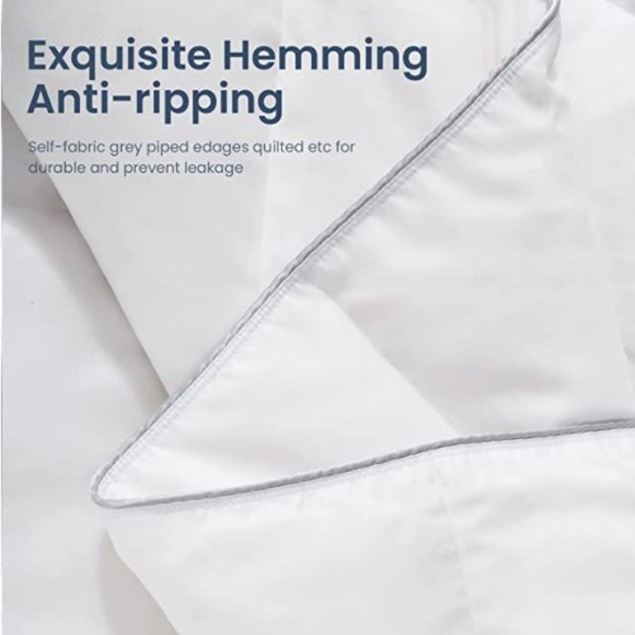 WHITE FEATHER - DOWN BLEND COMFORTER - 50/50 LIGHTWEIGHT (FULL/QUEEN) - Picture 4 of 7